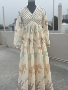 Off White Khadi Gown